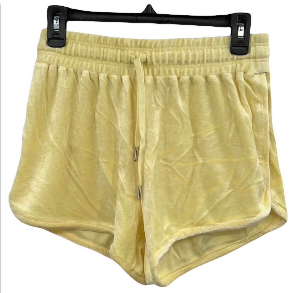 Generation love britts shorts women size XXS yellow velour pants nwt